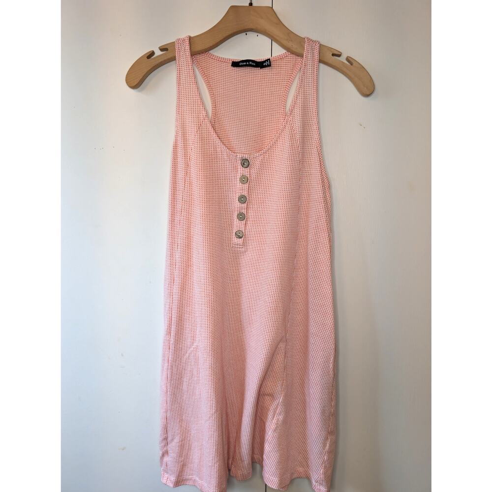 Doe & Rae Pink & White Pattern Button Dress - Picture 6 of 7